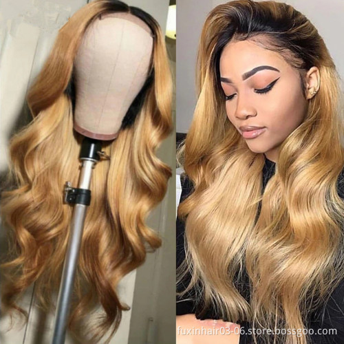 hd Lace Front Wig Brown Colored Remy Hair Bleached Knots Wigs Golden Body Wave Brown Wig Human Hair Brazilian Hair Swiss Lace